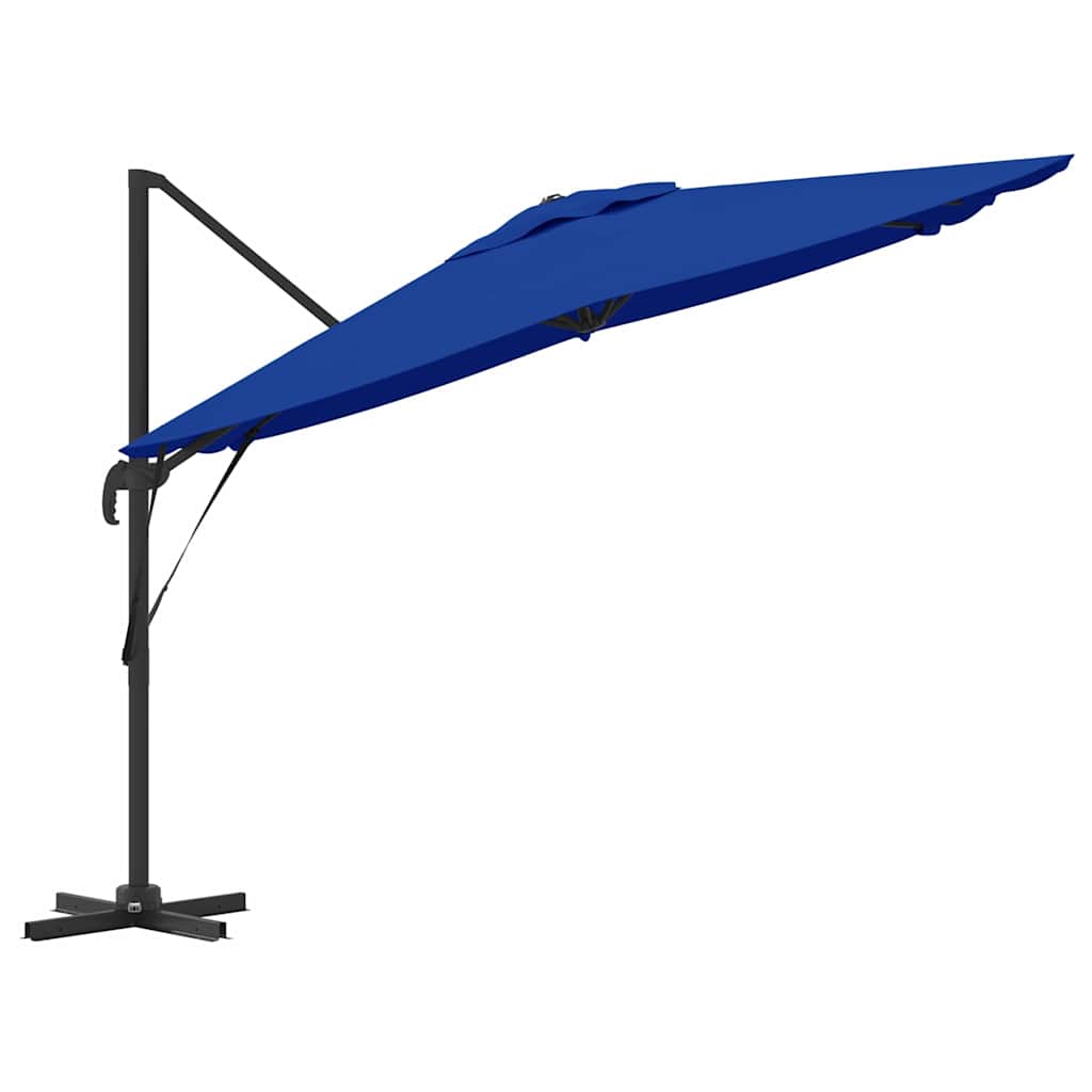 Roma Cantilever Umbrella Blue 286 x 284 x 265 cm Aluminium and Polyester