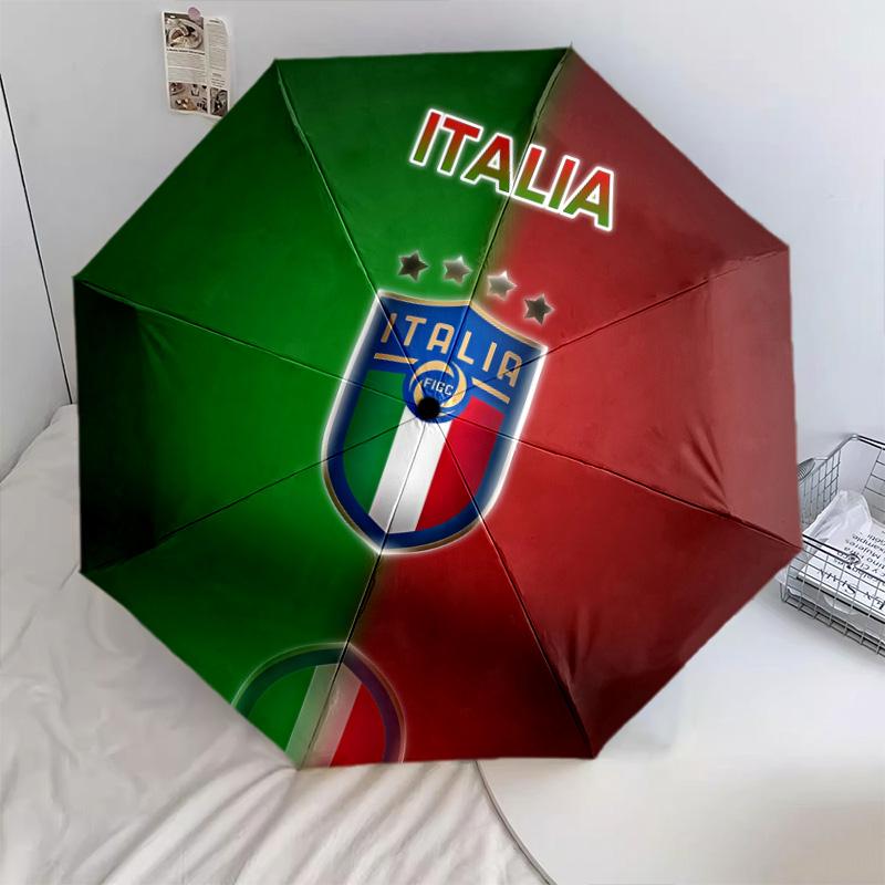 FIGC pattern, automatic folding umbrella, portable and foldable design, 8 ribs, a Christmas or birthday gift.