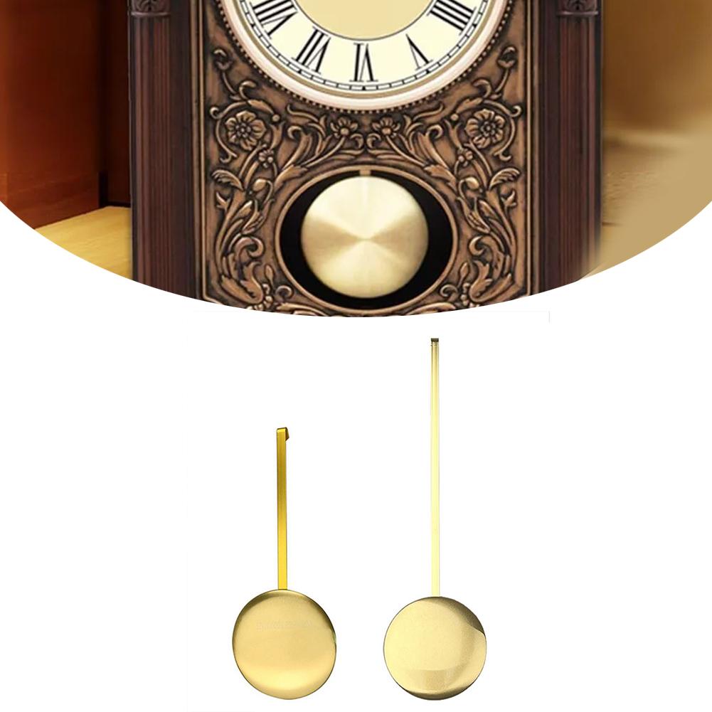 Brass Wall Clock Pendulum with Dynamic Swinging Motion and Gold Finish