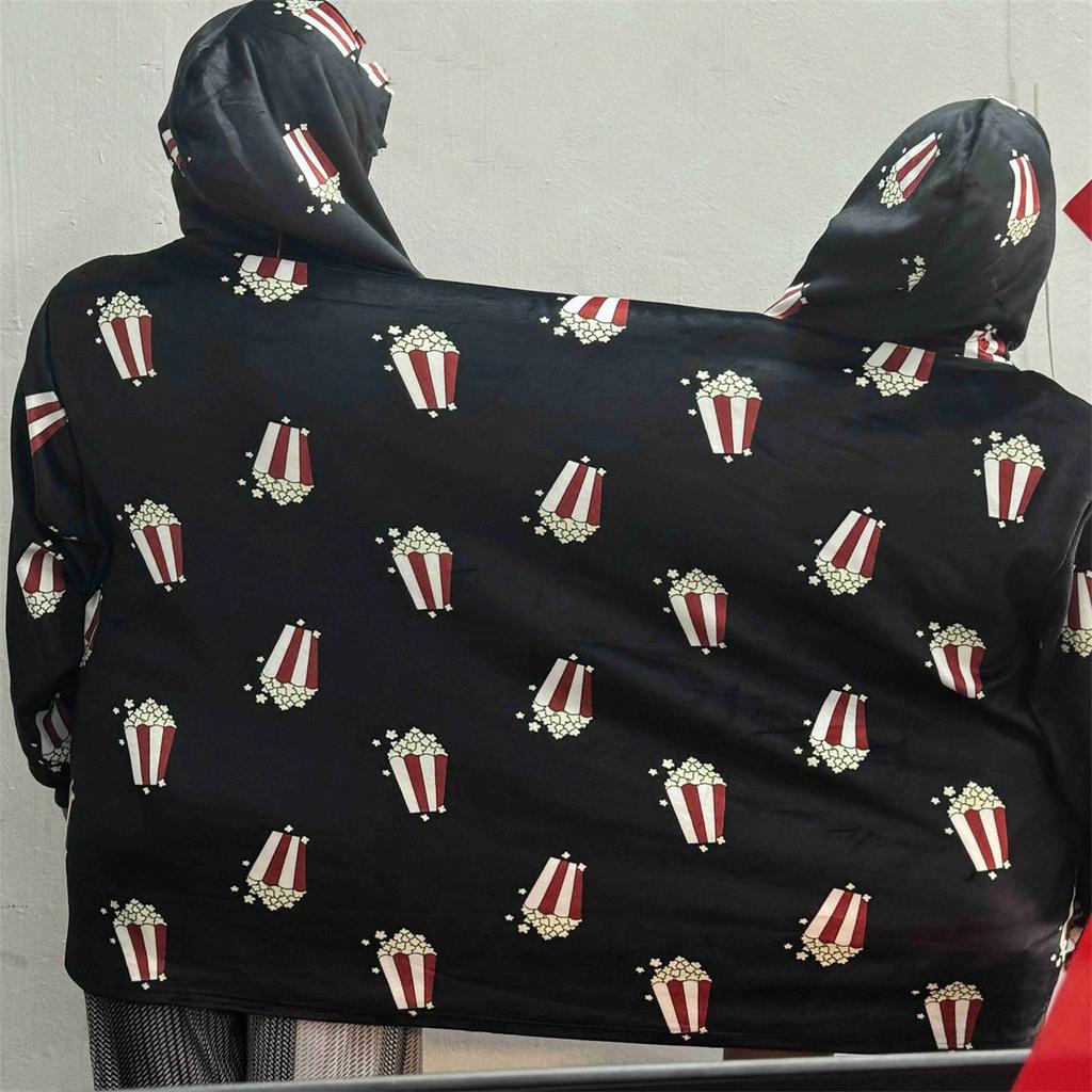 Парное платье Весна Причудливый попкорн Пара Двойной цельный свитер Пижама Цельный свитер с капюшоном Подружки