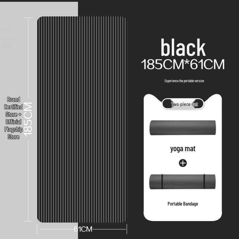 Утолщенный и Экстра-Большой Коврик для Йоги для Начинающих - Унисекс Коврик для Домашних Тренировок