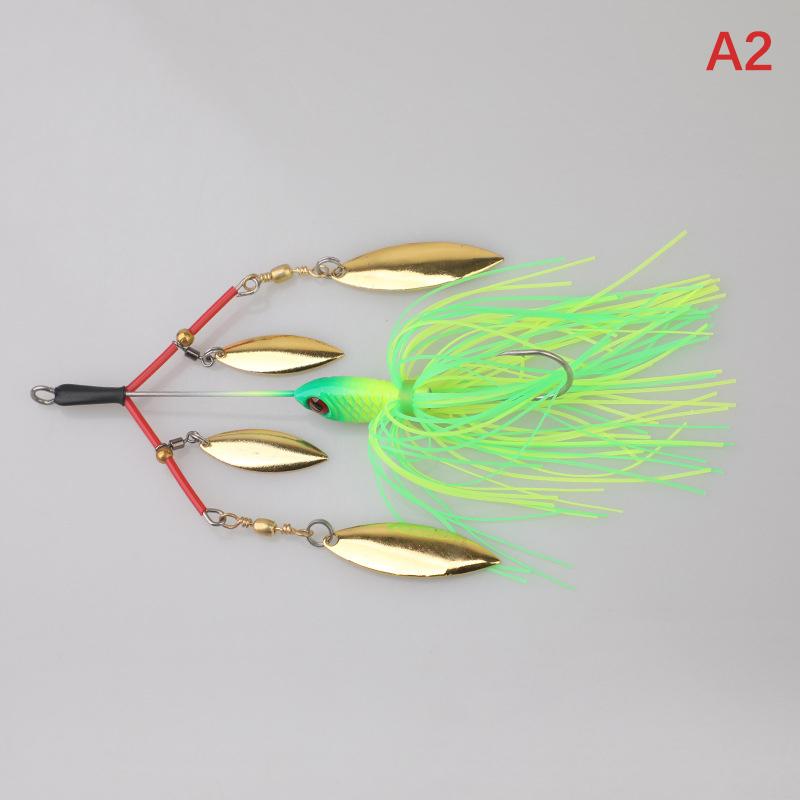 Lunker Spinner Baits Hard Fishing Lure 23G Noisy Buzz Rotating Blade Bubble Vibration Tandem Spin Willow Bass Trout Perch Pike