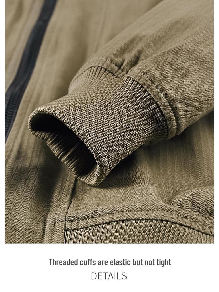 Unisex Casual Cotton Bomber Jacket - Solid Color, Lapel, Spring/Autumn, Loose Fit