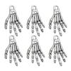 Alloy Pendant Charm Necklace Charms For Jewelry Making Skeleton Hand Shape Antique Silver 10Pcs