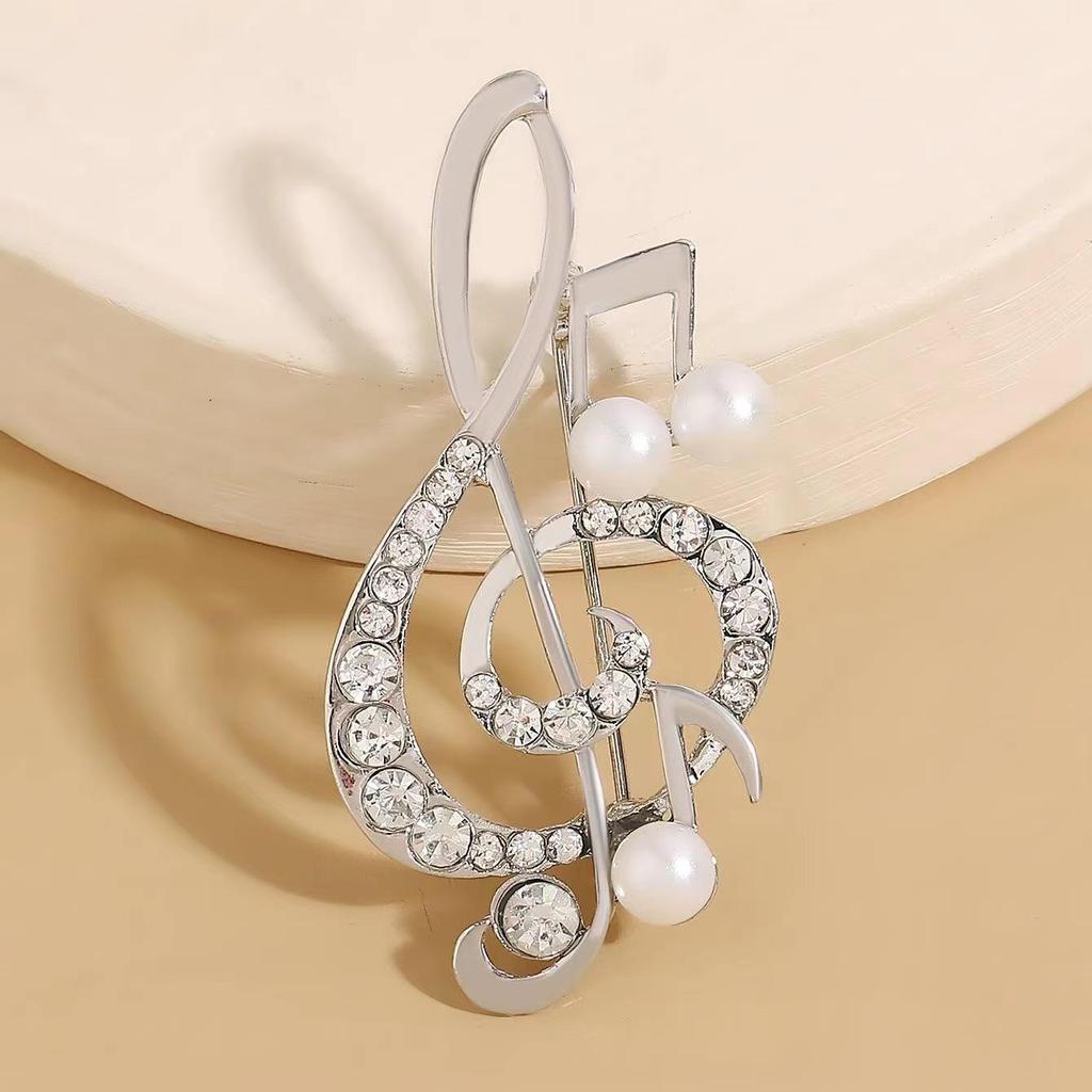 Korean Style Elegant Pearl Rose Brooch - Exquisite Corsage for Coats and Suits