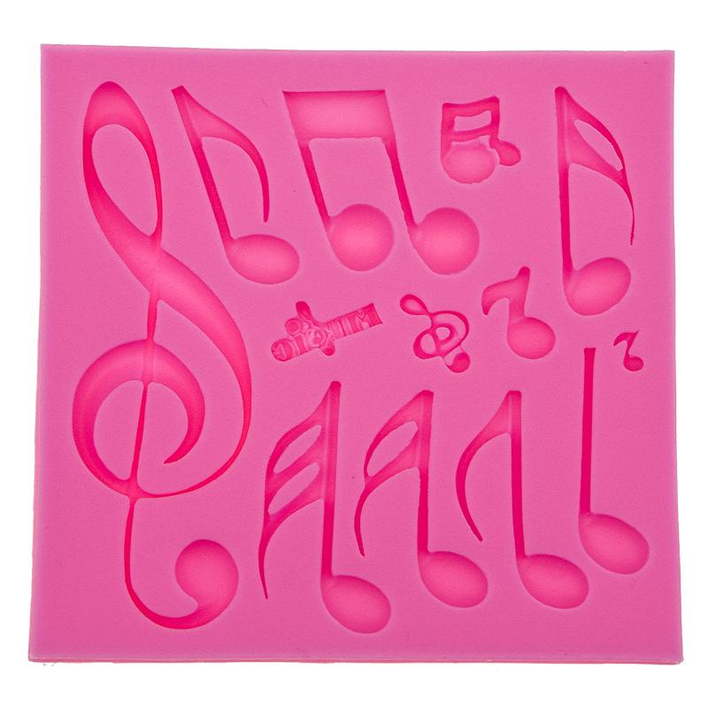 Music Notes Lace Silicone Mould Biscuit CakeFondant CookiePaste Chocolate Molds DIY Cake Decoration Baking Tools F0550
