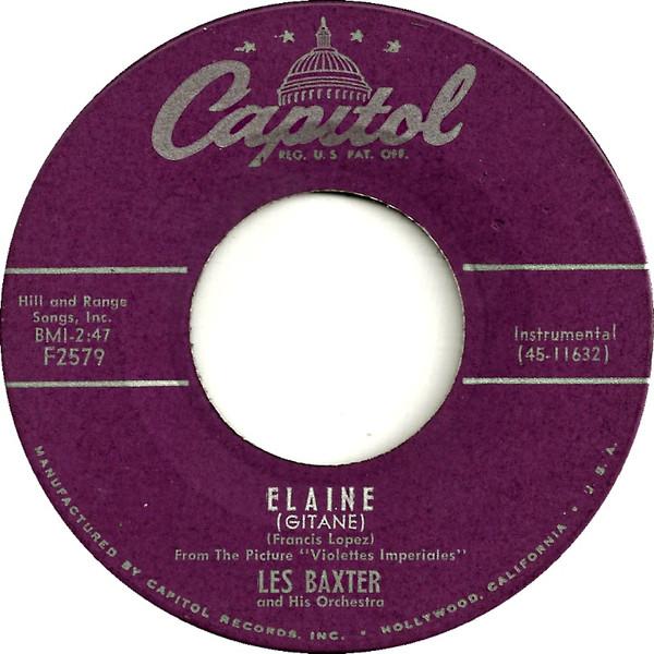Пластинка 7 дюймов LES BAXTER HIS ORCHESTRA Elaine Cornflakes F2579 Capitol Records 1953 UK Jazz Б/у