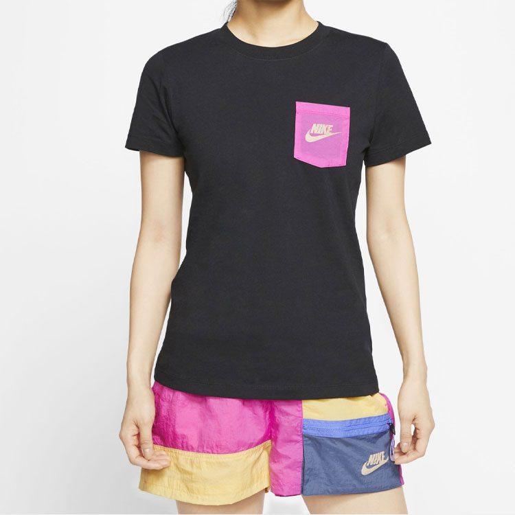 Nike T Shirts Women's Crew Neck Moderate Straight Fit CT8855-010