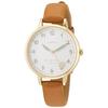 Fieldwork Women's Analog Watch, Flury Floral Motif, Leather Strap, GY039-3, Brown