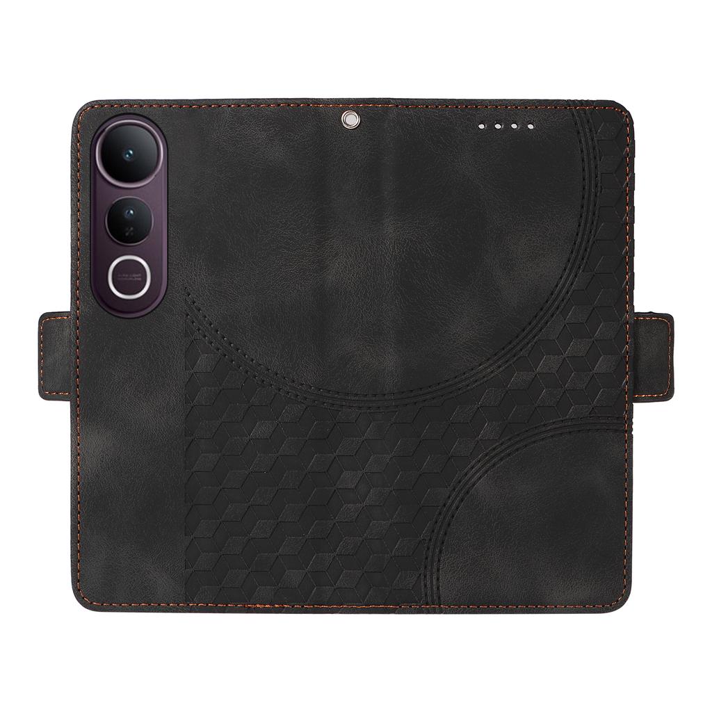 Для vivo V50 Lite 5G/vivo V50 Lite 4G Кожаные чехлы Кошелек Ромбовидный отпечаток Чехол для телефона Подставка с ремешком