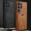 Винтажный кожаный чехол для Samsung Galaxy S26 Ultra S25+ plus S24 S23 A15 A16 A54 A55 A56 С кармашком для карт и подставкой
