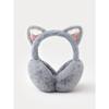 Cute Cat Ear Earmuffs for Teen Girls - Foldable Winter Ear Warmers, Sparkle Sequin Design, Solid Color, Polyester, Suitable for Ages 15+