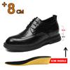 New Man 6/8CM Platform Cow Leather Height Increase Men Shoes Office Business Wedding Dress Elevator Shoes Man Lift Suit Shoes