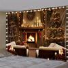 Рождественский гобелен для камина, настенный подарочный фон, ткань, полиэстеровый гобелен для спальни, гостиной, общежития, праздничной вечеринки