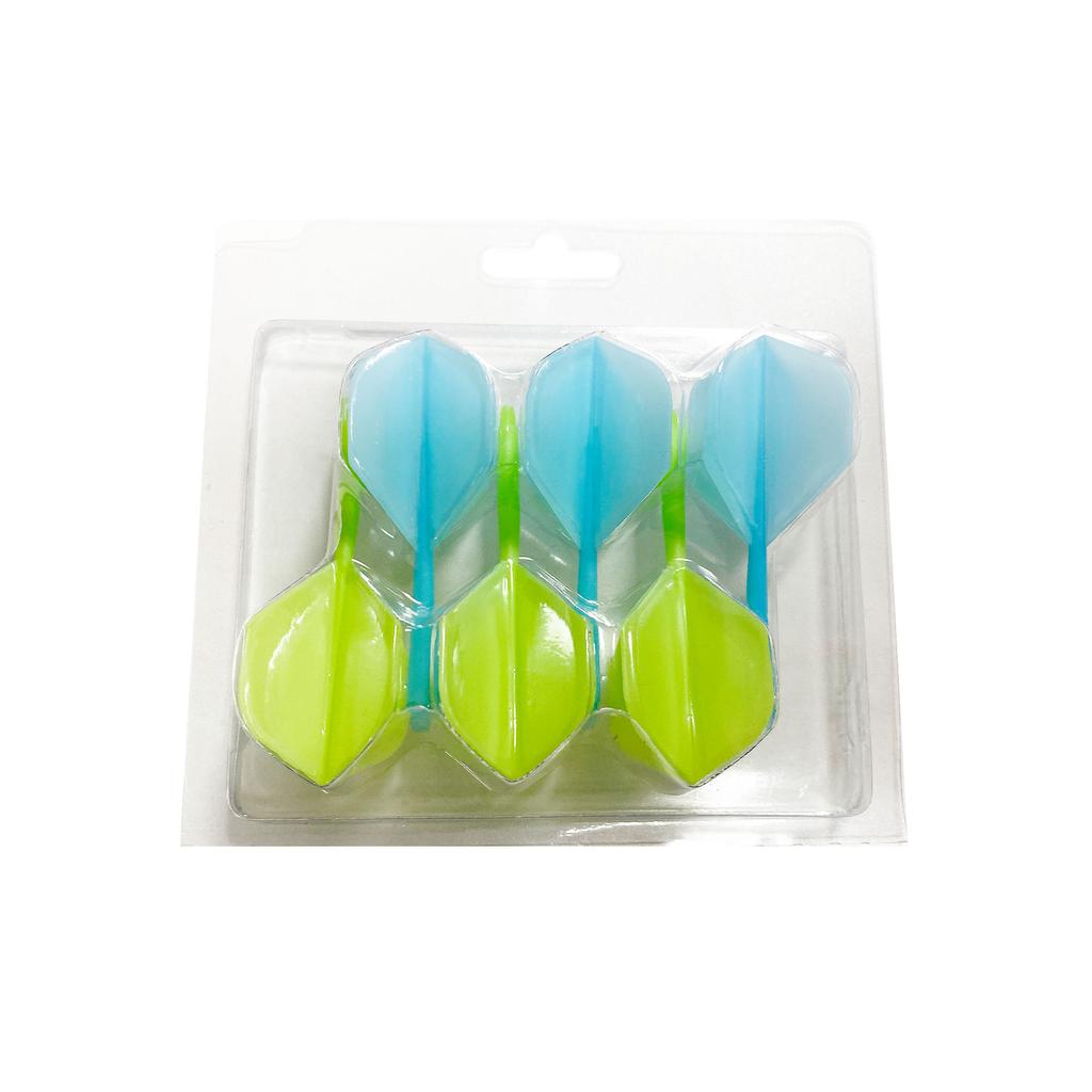 PENPEN One Dart Shape Transparent Tail Anti-throw Durable Plastic Double-Sided Eco-Friendly Professional Dart Flights 6-Piece