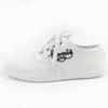 Pristine HERMES sneakers Innocent embroidered patches white canvas Women 38.5 Used