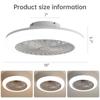 18-Inch (46 cm) Flat Ceiling Fan with Light and Remote Control – Modern Bladeless Design for Bedroom, Kitchen and Dining Room