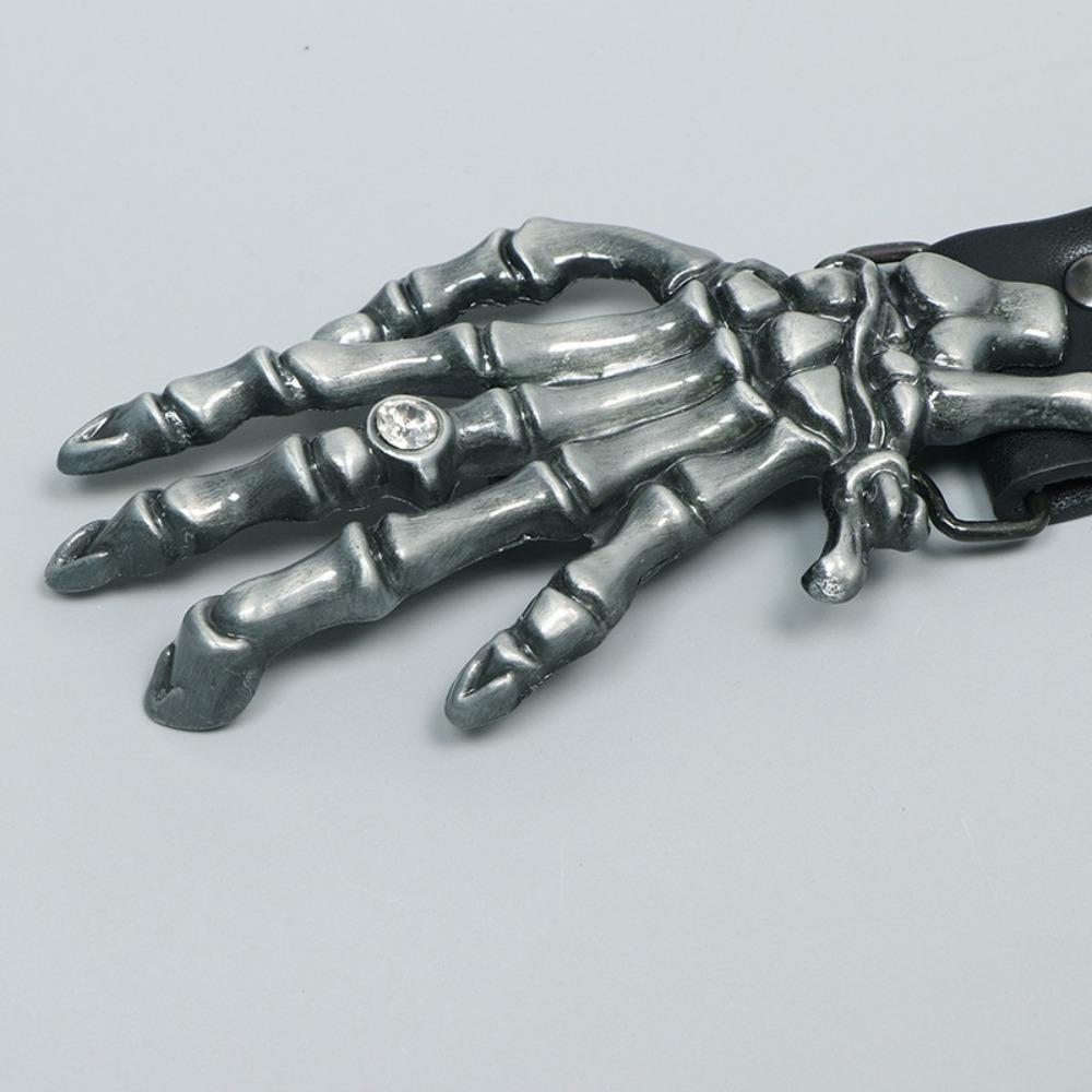 Casual Rivet Belts Versatile Snap on Waist Belt Fashion Skull Belt  Unisex