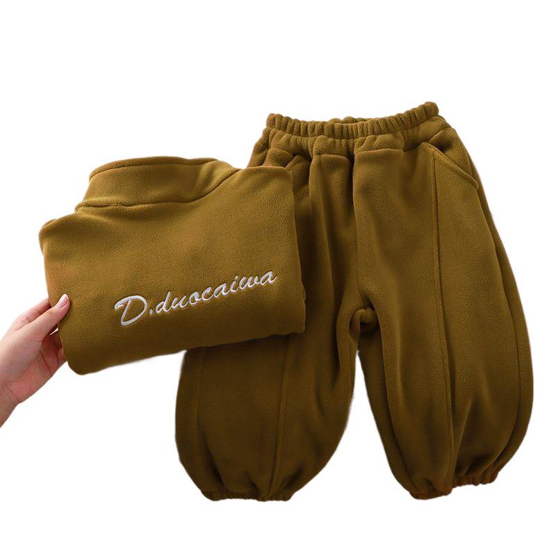 Детский флисовый костюм-двойка для осени/зимы - Корейский стиль для мальчиков и девочек