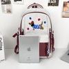 Контрастный цвет, мультяшный рюкзак, для учеников средней школы, легкий школьный рюкзак, женский рюкзак большой вместимости