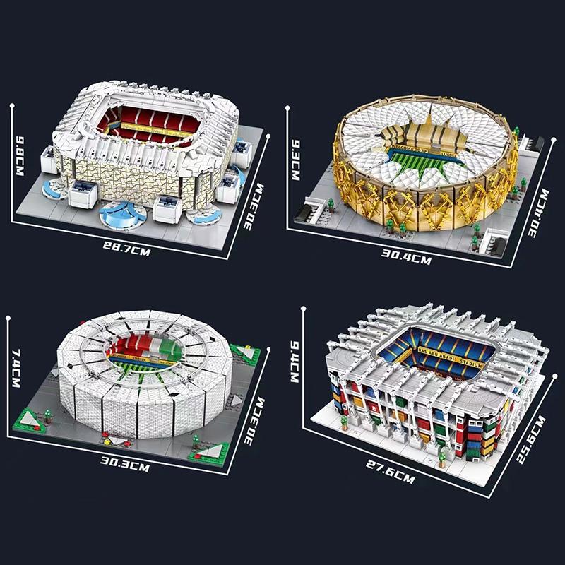 Город Катар Футбол Футбольное поле Лусаил Рас Абу Абуд Стадион Модель Строительные блоки Al Thumama Архитектура MOC Кирпичи Игрушки Подарок