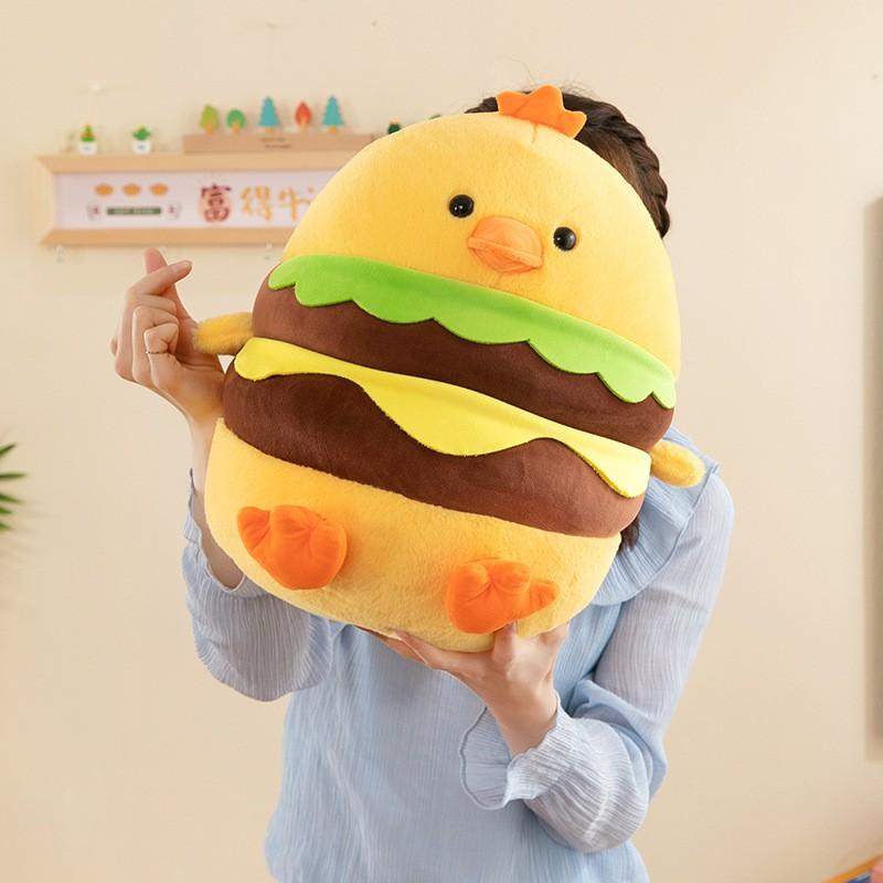 Мягкая Плюшевая Курица Игрушка для Детей 30см 40см 50см Желтое Мягкое Животное Подушка Декор для Спальни Офиса