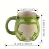 Frog Coffee Mug Green Porcelain Ceramic Cup with Handle Funny Novelty Cup Gift for Women Men Birthday Festival Christmas