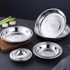Круглые обеденные тарелки из нержавеющей стали 304, 28 см (10-Pack)