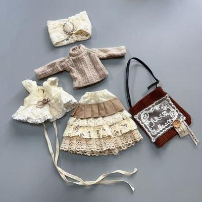 Новый DIY 30 см Одежда Мини Мультяшный 1/6 BJD Набор Одежды Повседневный Стиль Подарок Платье Для 1/6 BJD Кукол Аксессуары