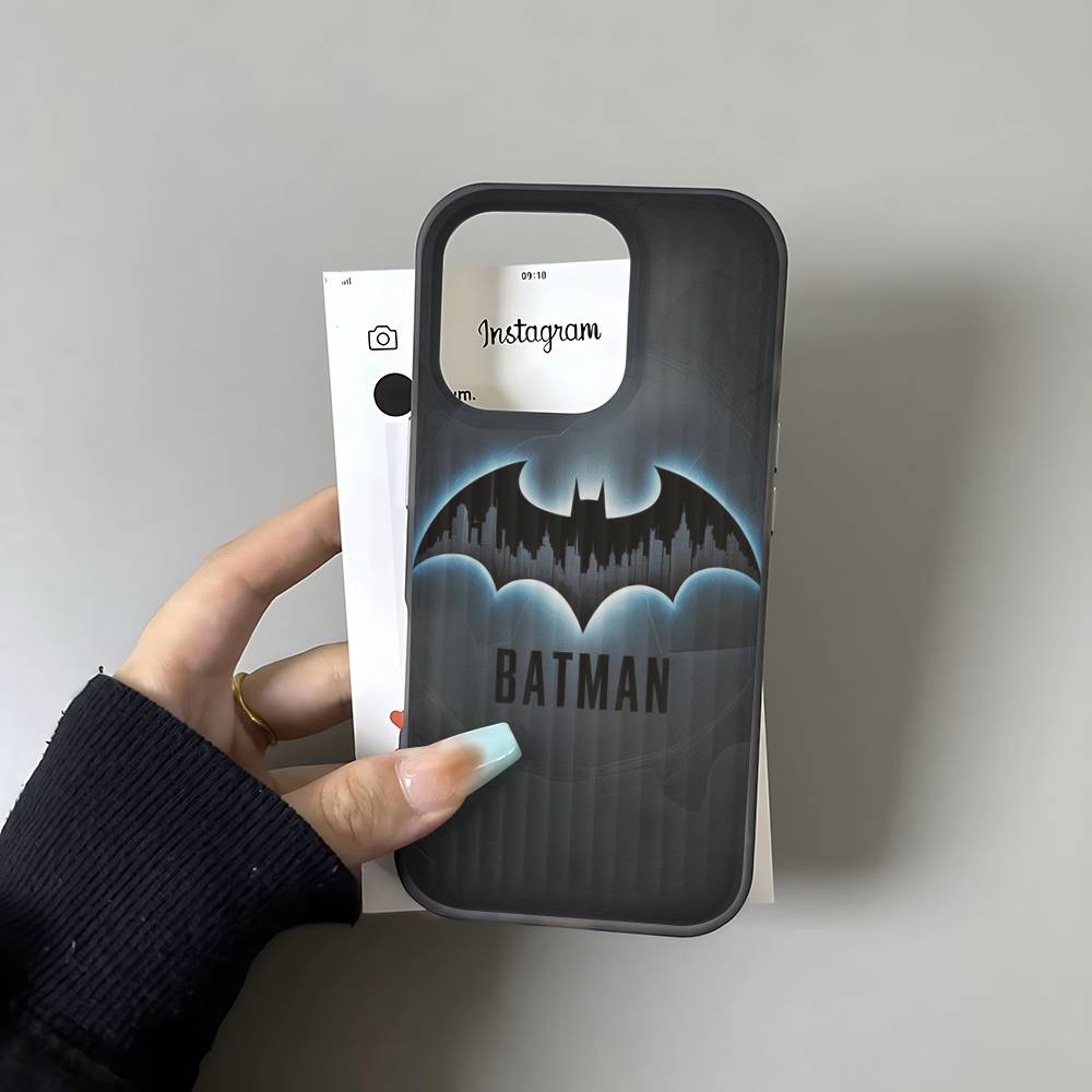 W-Batmans-r Soft Corrugated Phone Case For IPhone 11 12 13 14 15 16 17 Pro Max Plus Pro Shockproof Cover