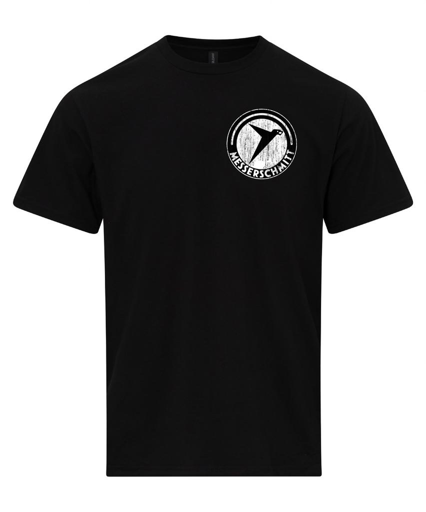Messerschmitt Logo TShirt Distressed Image Aerospace Company GerUnisexy WW2 Luft