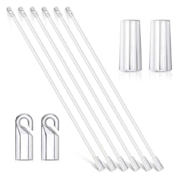 2/4/6/8/10 шт. 30 см Палочки для управления оконными жалюзи Прозрачный акриловый стержень для управления шторами Палочка с ручкой и крючком для вертикальных жалюзи