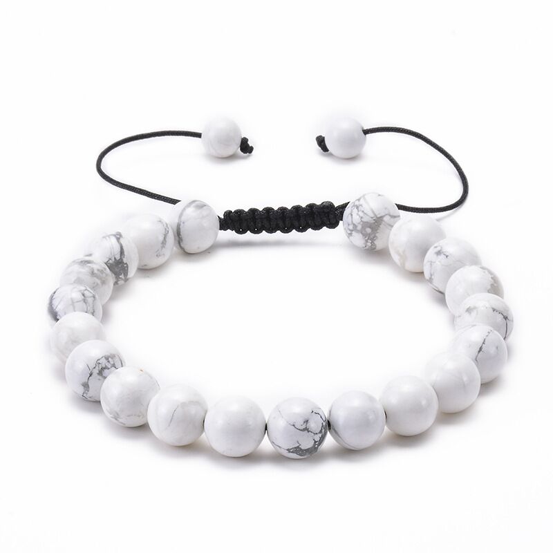 Регулируемые браслеты из натурального камня, лавовые бусины, браслеты и браслеты для женщин и мужчин, плетеные браслеты с подвесками в виде чакры