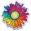 WSQ Радужный Тай-Дай Цветок Маргаритки Виниловая Наклейка Декаль - 3 Дюйма - для Окна Автомобиля Грузовика Внедорожника Минивэна