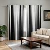 2PCS Black Gray Gradient Digital Print Curtains Bohemian Window Drapes for Living Room Bedroom Home Decor