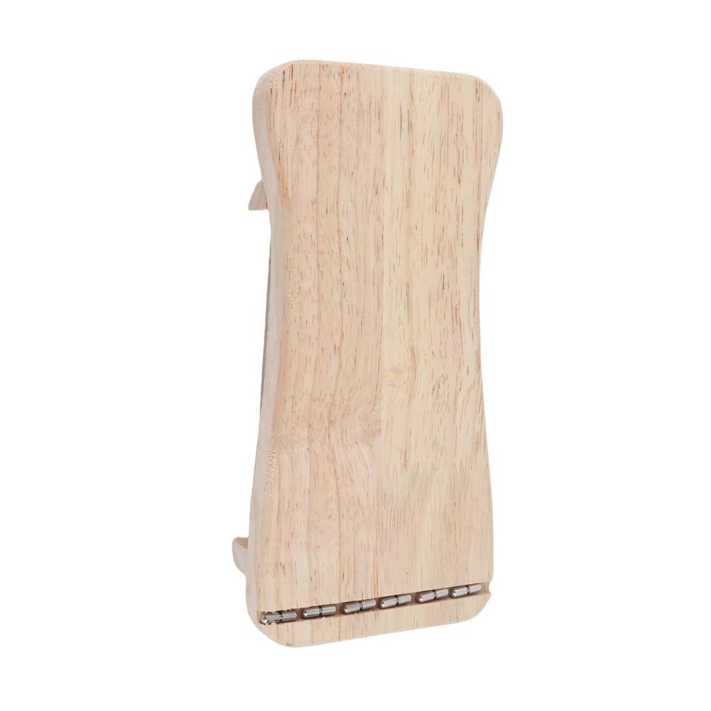 Finger Trainer for 6-String Mini Koto, Wood Color, Practice, Skill Improvement, Suitable for Koto Beginners, Compact, 21 X 9.5 Cm, Portable