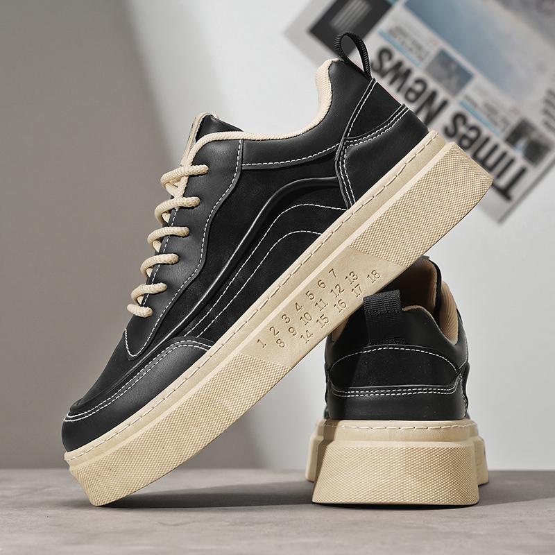 Весенние мужские кроссовки, высококачественные дизайнерские удобные туфли на платформе, повседневные мужские туфли на шнуровке, нескользящие вулканизированные туфли