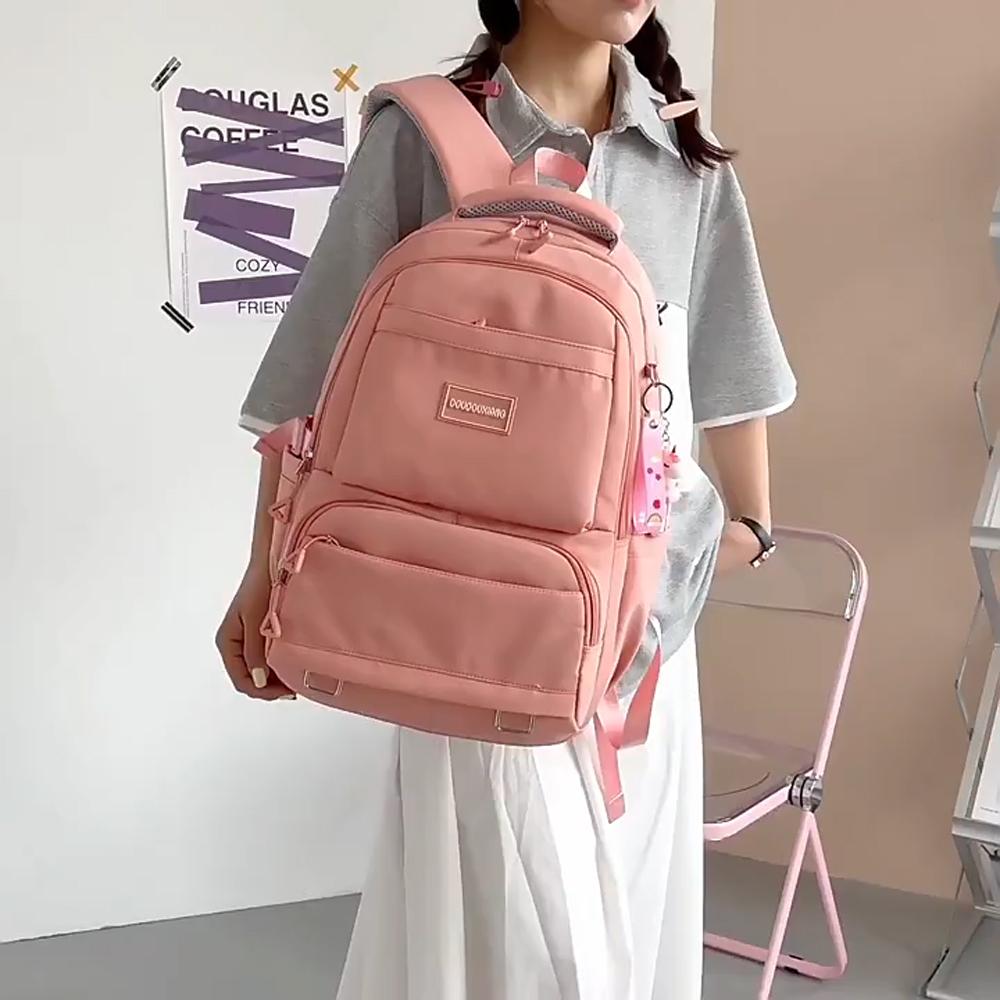 Большой школьный дорожный рюкзак на молнии с отделением для ноутбука, ремнем для багажа, защита от кражи, прочный