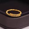 Vietnam Sand Gold Elastic Gold Bead Ring - Women's Fashion Open Finger Thin Band