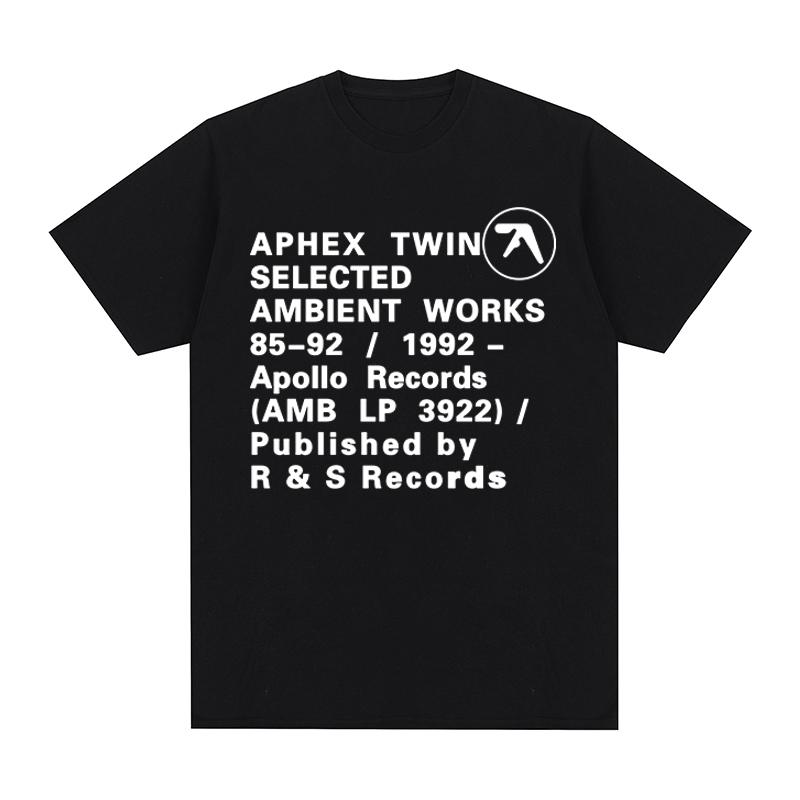 APHEX TWIN Винтажная футболка Y2k Уличная одежда Подарок на день рождения Хлопок Мужская футболка Новая Футболка Женские топы