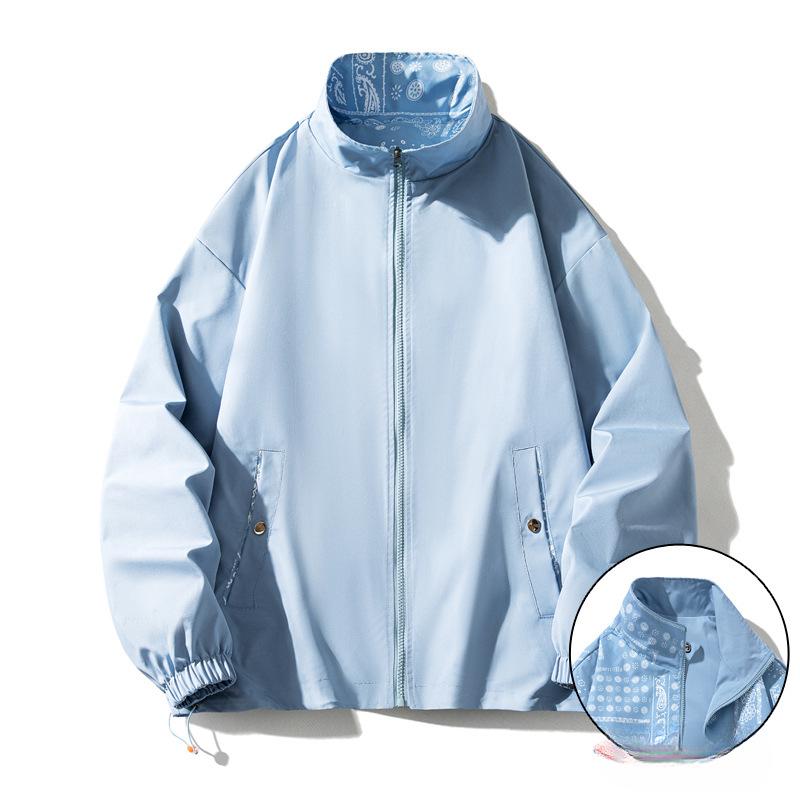 Американский свободный бейсбольный свитер с круглым вырезом, универсальная повседневная корейская версия, куртка на весну и осень, двухсторонняя мужская куртка