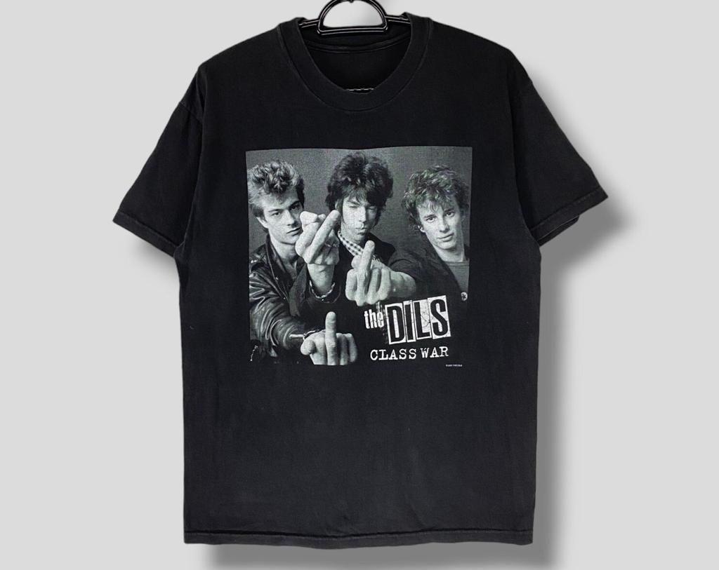 Vintage The Dils class war Dionysus records T-Shirt American punk rock band tee black Medium