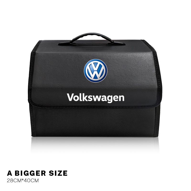 2026 Горячий Для Автомобиля Volkswagen VW Сумка-органайзер для Хранения в Багажнике Кожаный Ящик для Порядка Для VW GTI Polo Golf Passat Tiguan Arteon Touareg