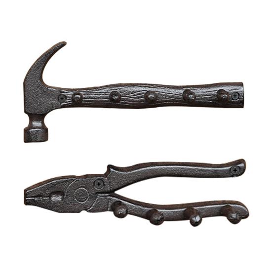 Wrench Hammer Cast Iron Metal Wall Hook Rustic Vintage Wall