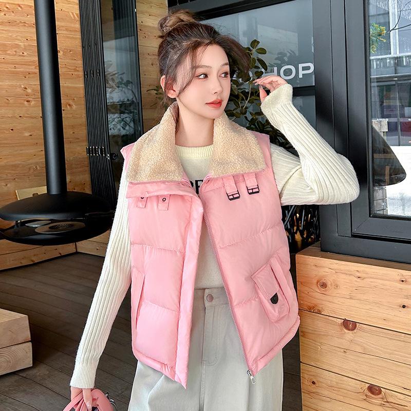 Autumn and winter new personalized fashion cotton clothes vest sleeveless lapel collar horse foreign style vest new coat