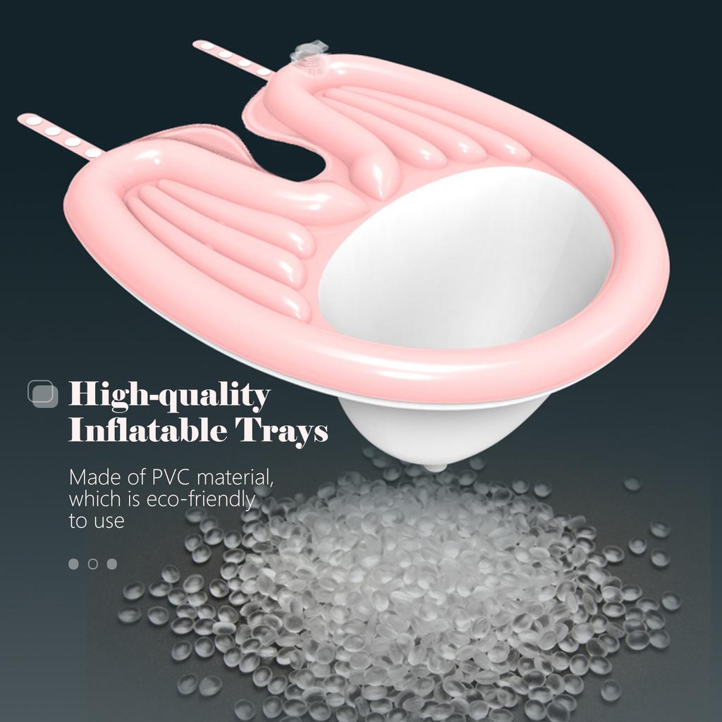 Inflatable Shampoo Trays with Tube Inflator Pump Mobile Hair Washing Basin No Spills Wash Hair In