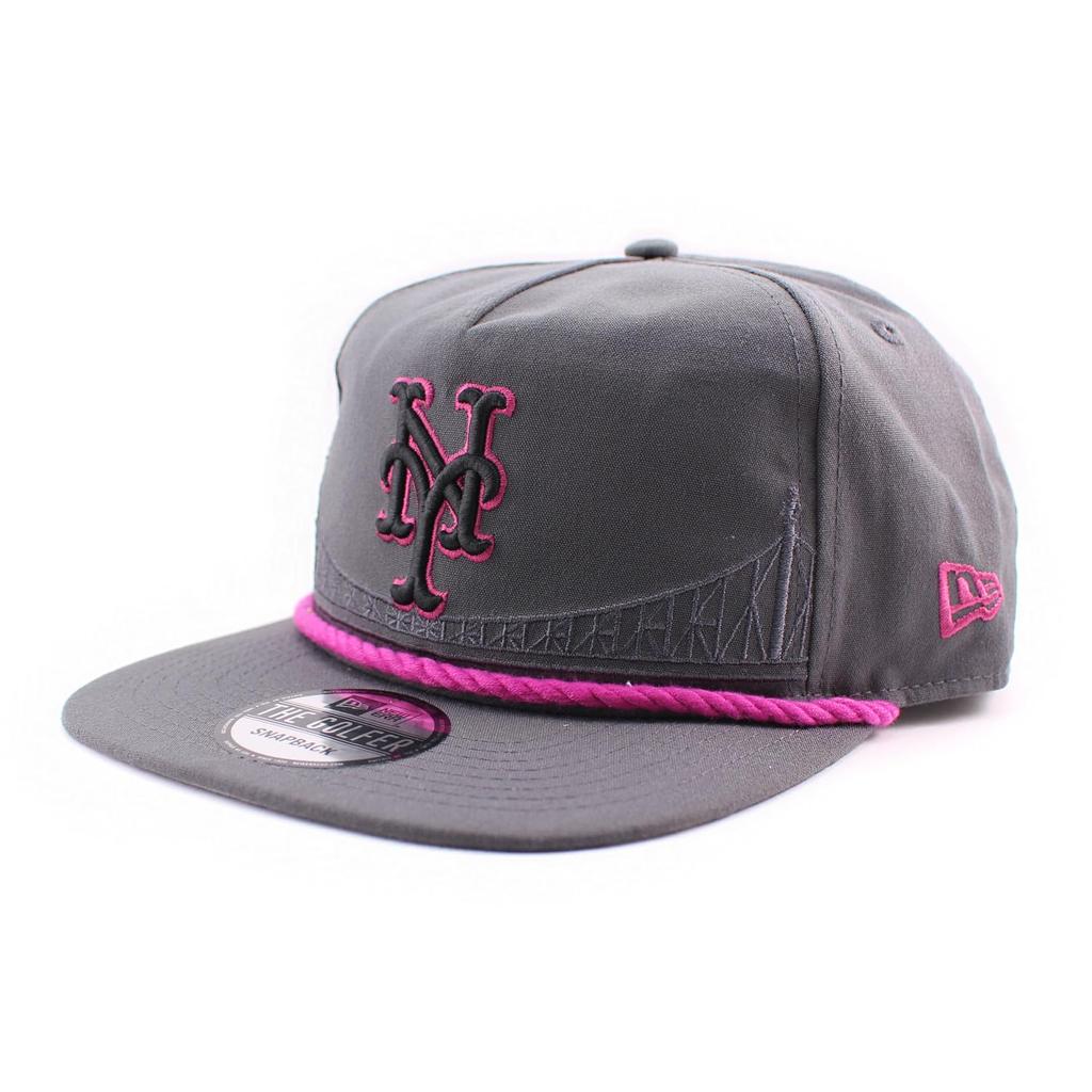 New Era Golfer Snapback New York Mets MLB City Connect Snapback Cap, Cap, Charcoal, Gray, [Used]