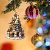 Christmas Hanging Ornaments Pendants Xmas Tree Cartoon Dog Book Design Unique Acrylic