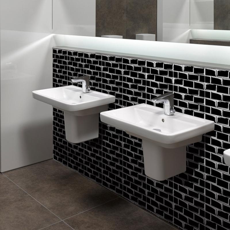 10 шт. наклейки на плитку кирпичный узор самоклеящаяся пленка для плитки наклейка на стену 20 х 20 см для ванной комнаты