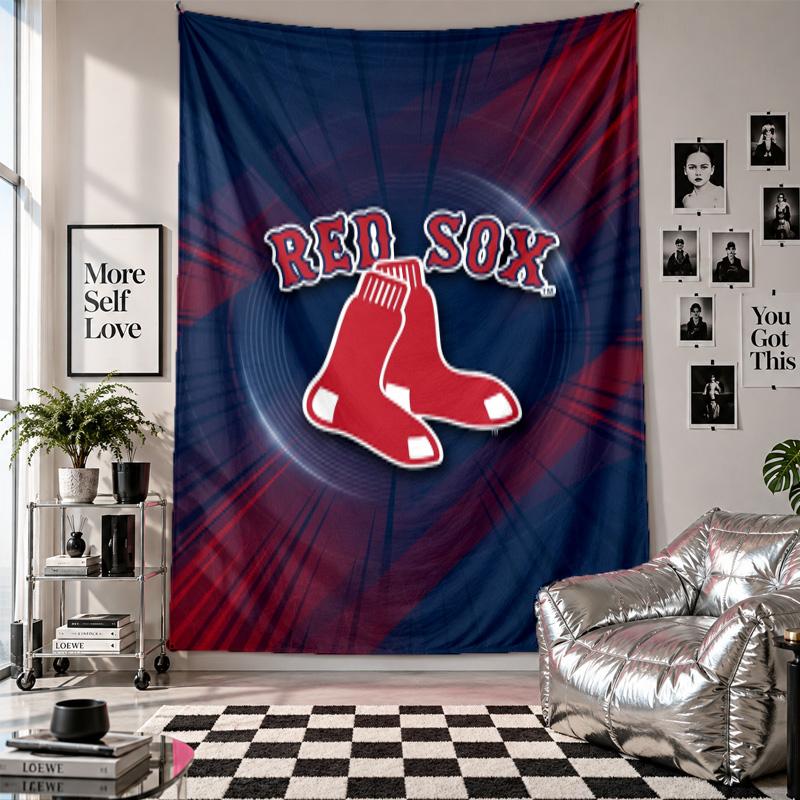 Boston Red Sox Wall Tapestry Home Decor Wall Hanging Cloth for Bedroom Living Room Background